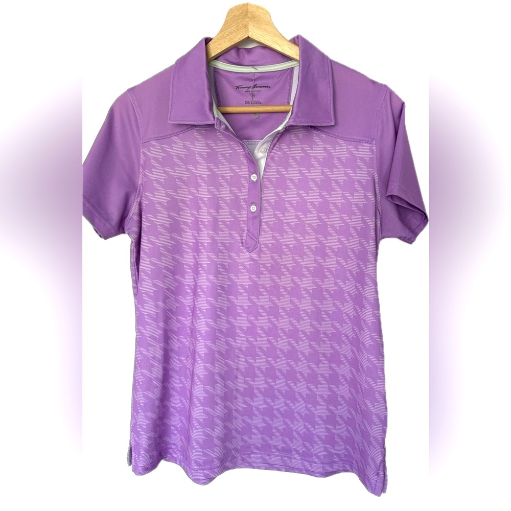 Tommy Armour Women T-Shirt Golf Polo Shirt Pink / Purple Size S Short Sleeve